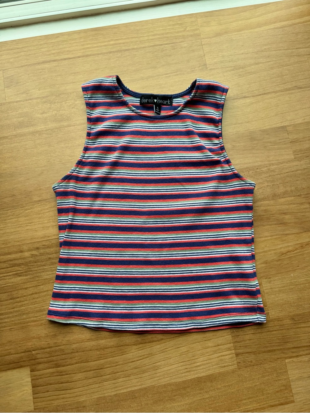 Derek Heart Multicolor Striped Cropped Tank